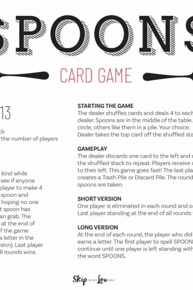 spoons card games