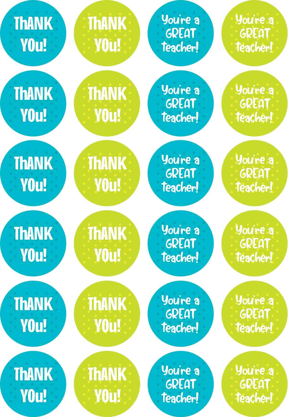 thank you stickers