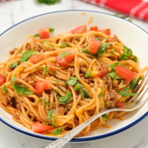 Mexican Spaghetti ready to eat!