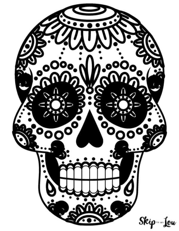 intricately decorated sugar skull