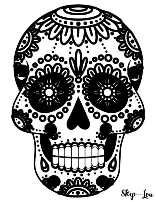 Sugar Skull with Sunflower