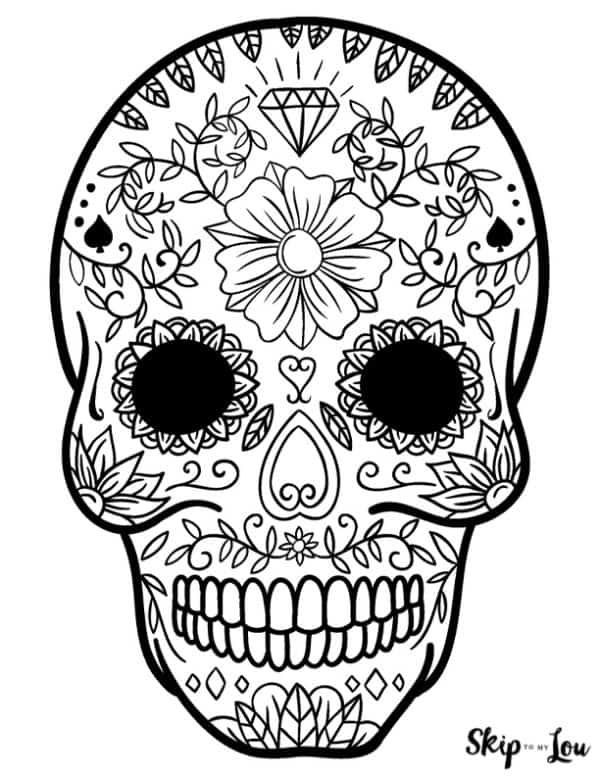 flowery sugar skull