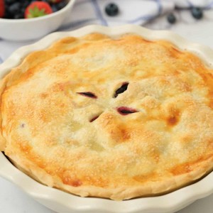 Triple Berry Pie with a perfect crust.