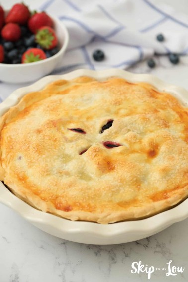 Triple Berry Pie with a perfect crust.