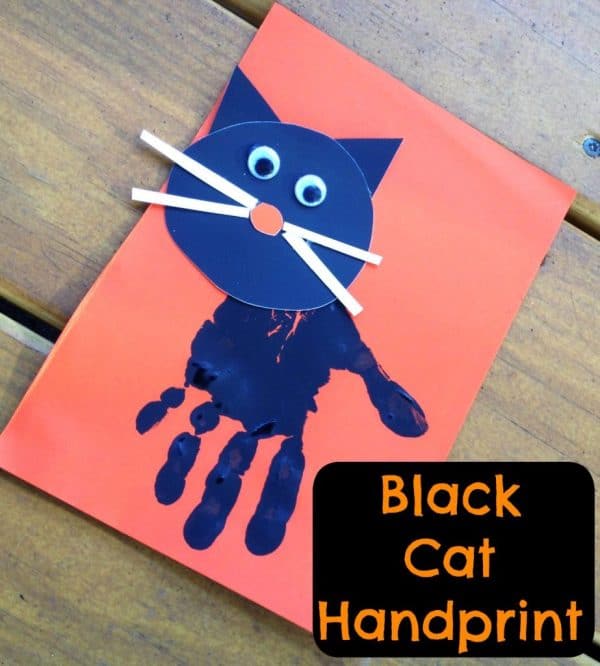black cat handprint