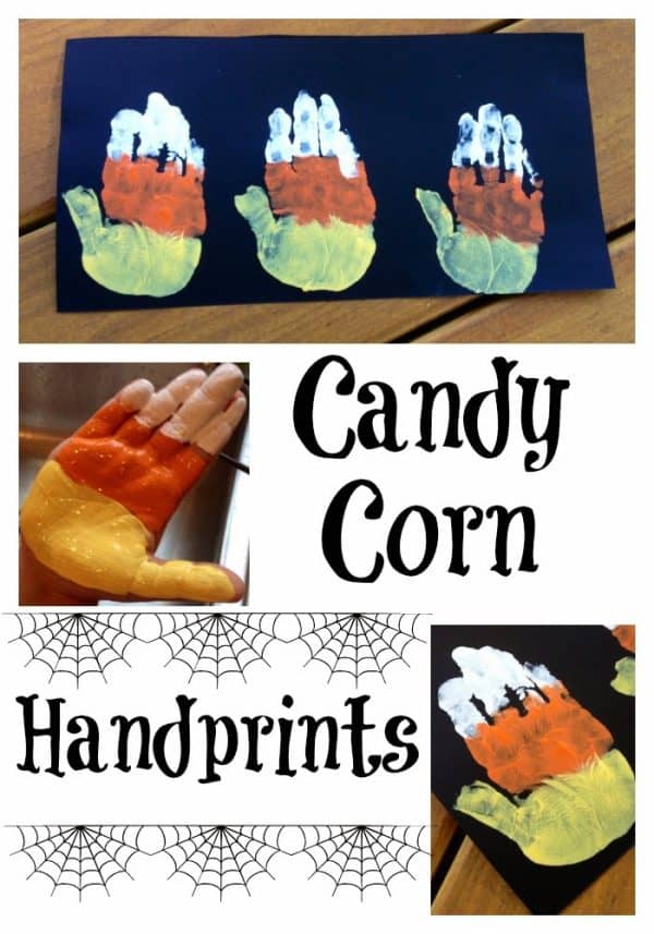 candy corn handprint
