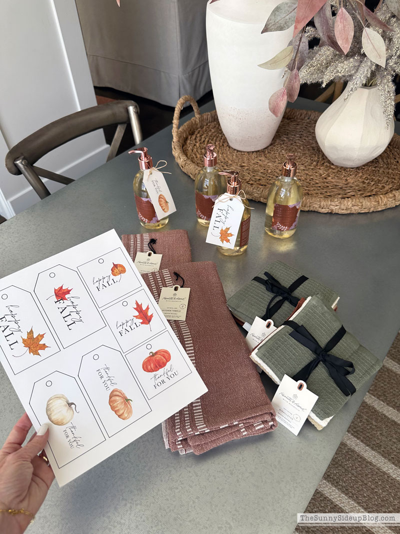 fall soap gift idea with free tags