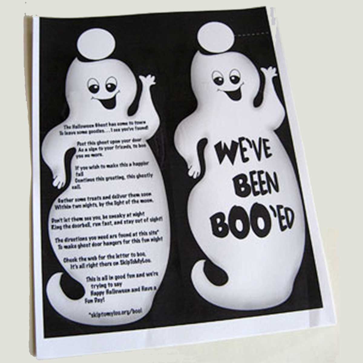 We’ve Been Booed Door Hanger Printable on Front Door