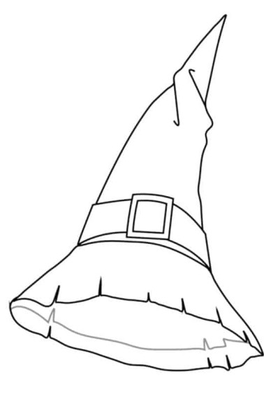 how to draw a witch hat