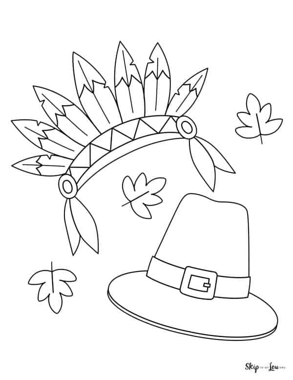 Indian Headdress and Pilgrim hat