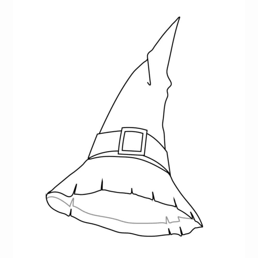 add a crease to top point of hat