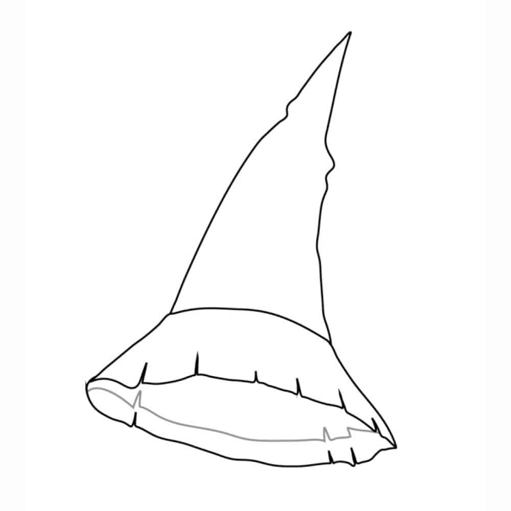 add pointy top of witch hat