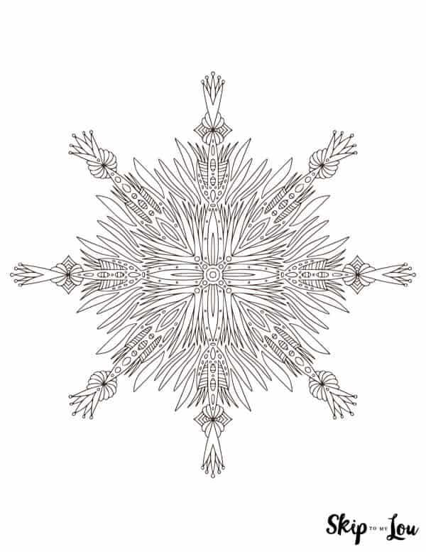 printable snowflake coloring sheet