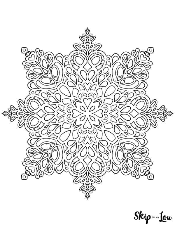 intricate snowflake mandala