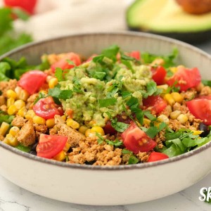 Safritas Bowl served in a white bowl.