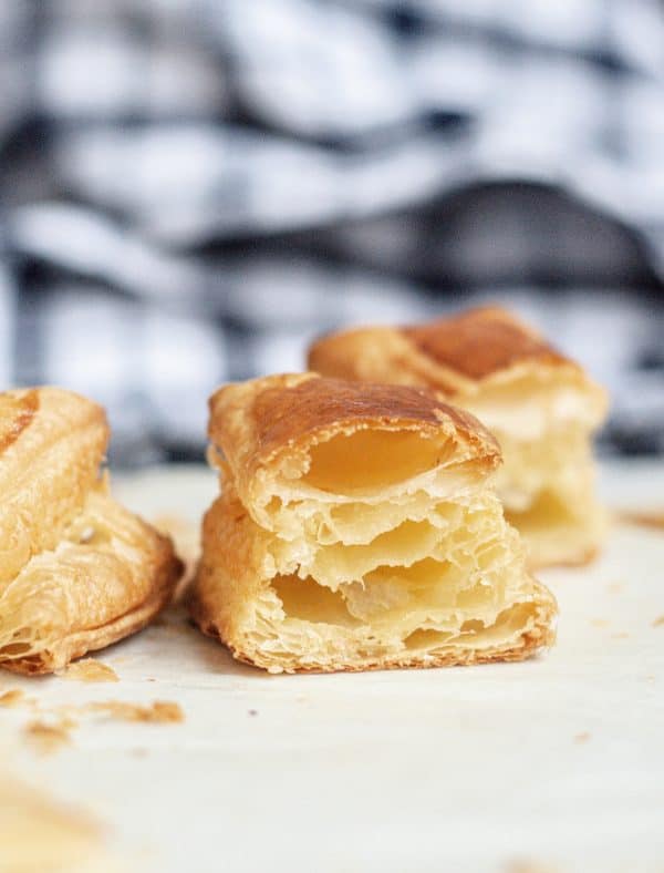 Image shows a sourdough puff pastry