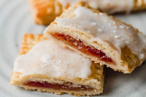Image shows two pop tarts made with sourdough discard.