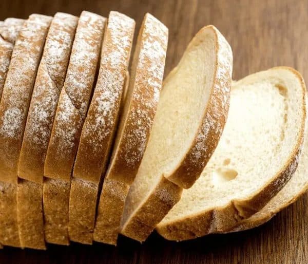 Image shows sourdough bread slices.