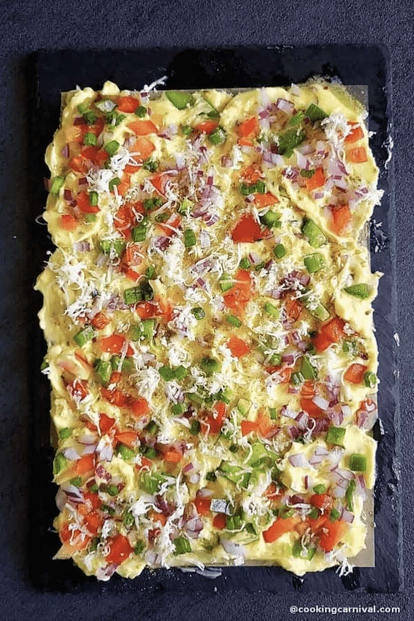 butter board with colorful toppings
