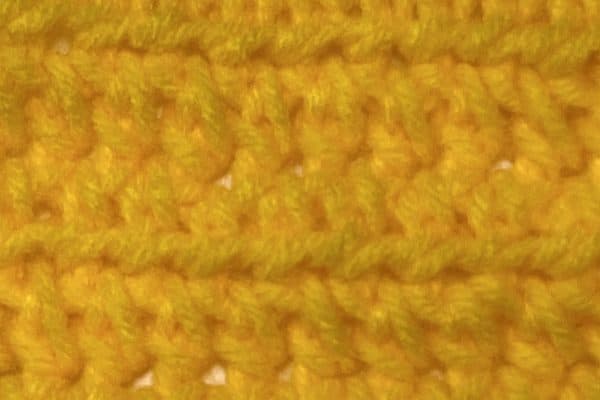 half double stitch crochet pattern by Skip to my Lou in yellow