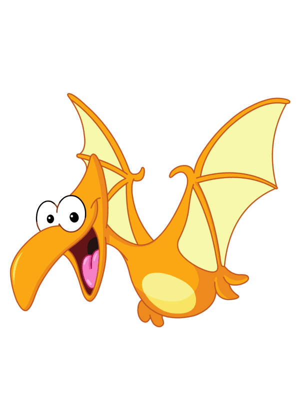 silly cartoon pterodactyl