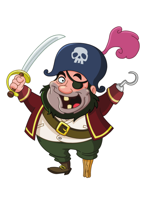 silly cartoon pirate
