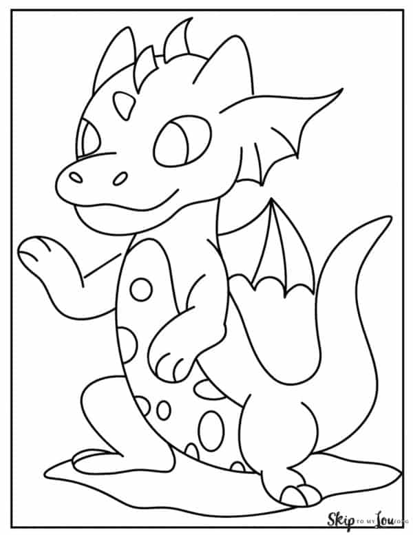 dragon coloring sheet preschool