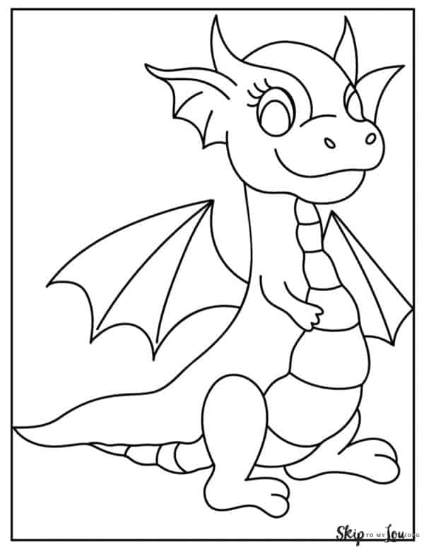 standing dragon with wings