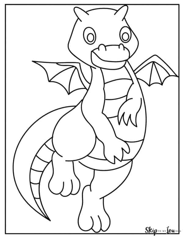 dragon rubbing his belly
