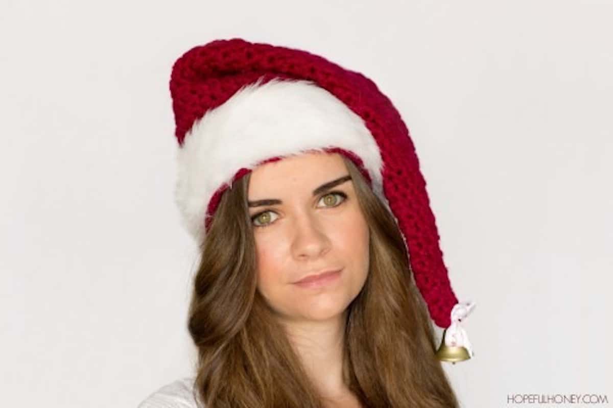 crochet santa hat