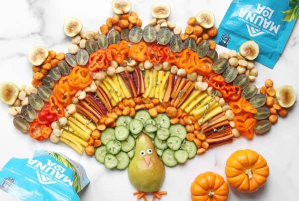 Image shows a keto-friendly, vegan charcuterie board.