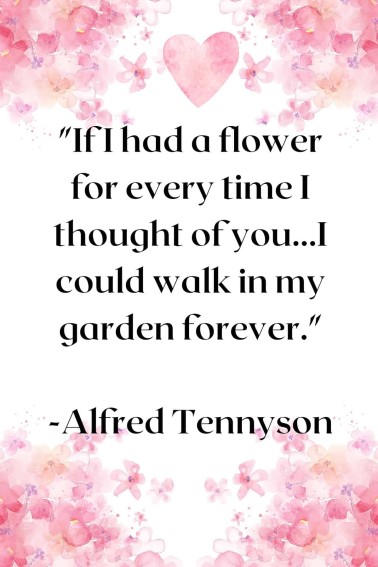 Thinking of you quote by Alfred Tennyson