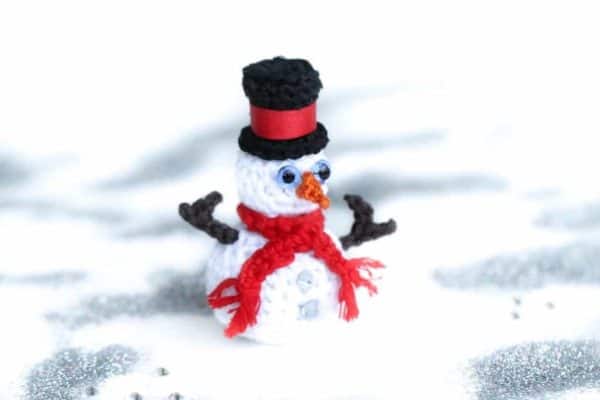 snowman ornament with red scarf skip to my lou