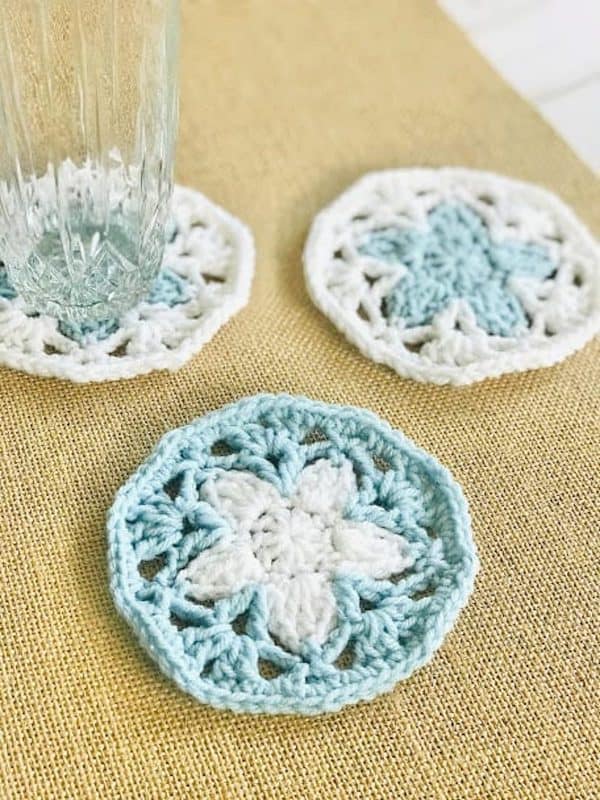 crochet snowflake coasters skip to my lou