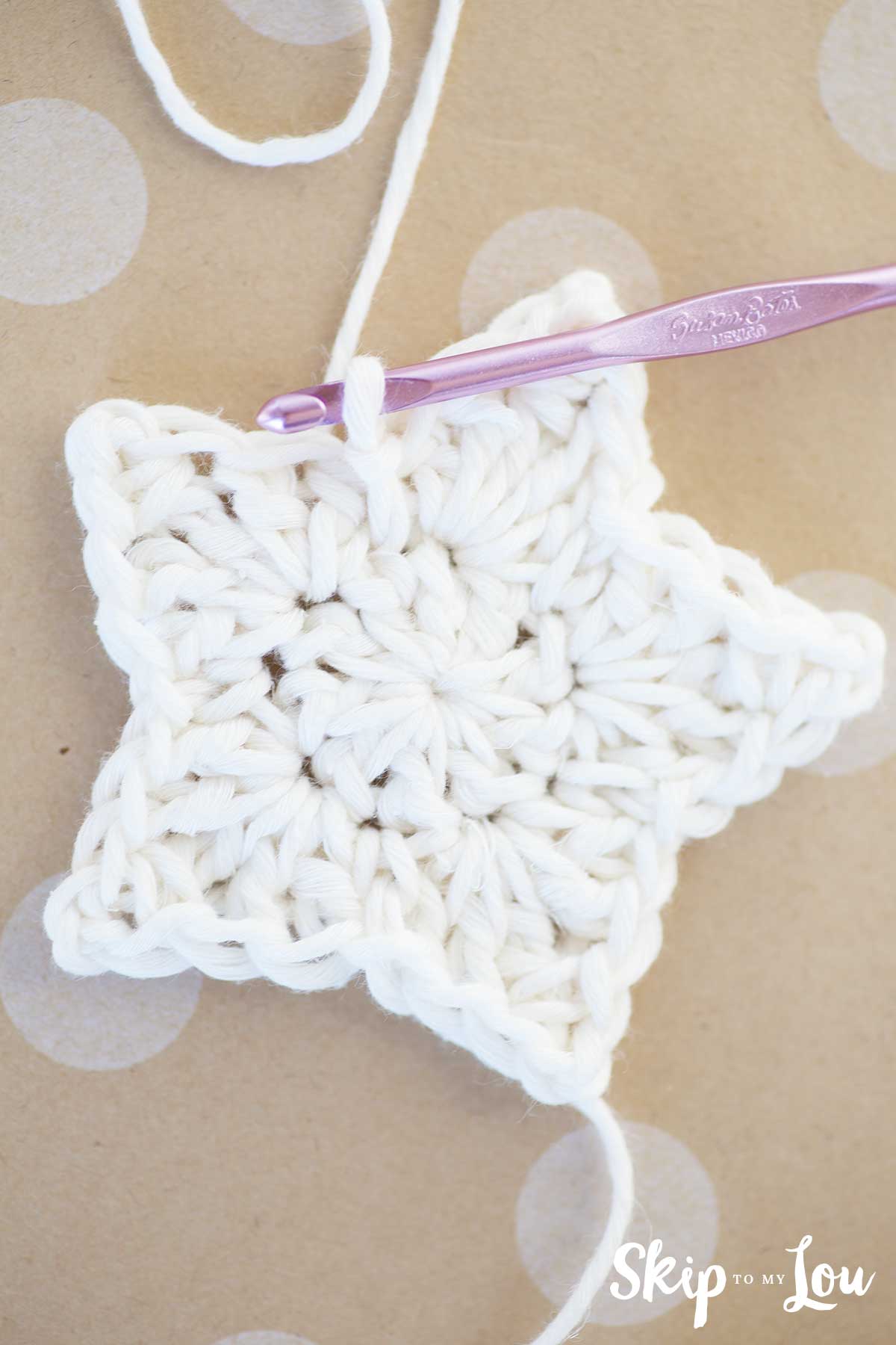 finished crochet star