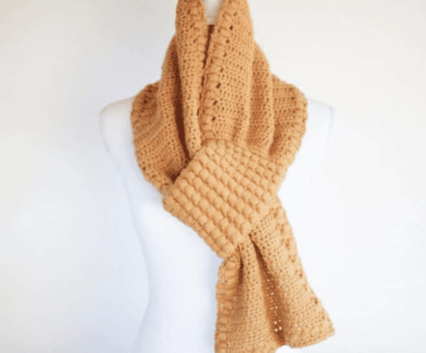yellow scarf on white form skip to my lou