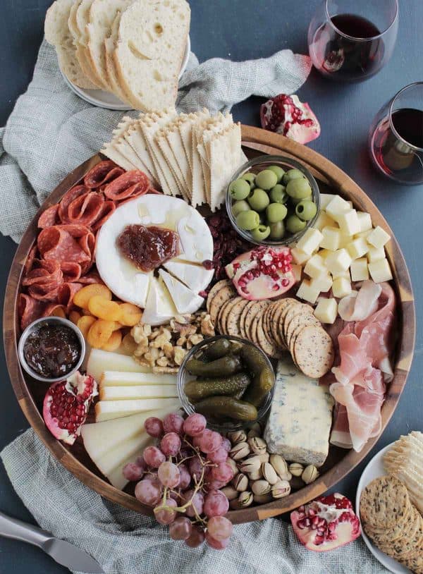 whipped cheese board recipes homebody eats- a classic charcuterie board with meats, cheese, and crackers