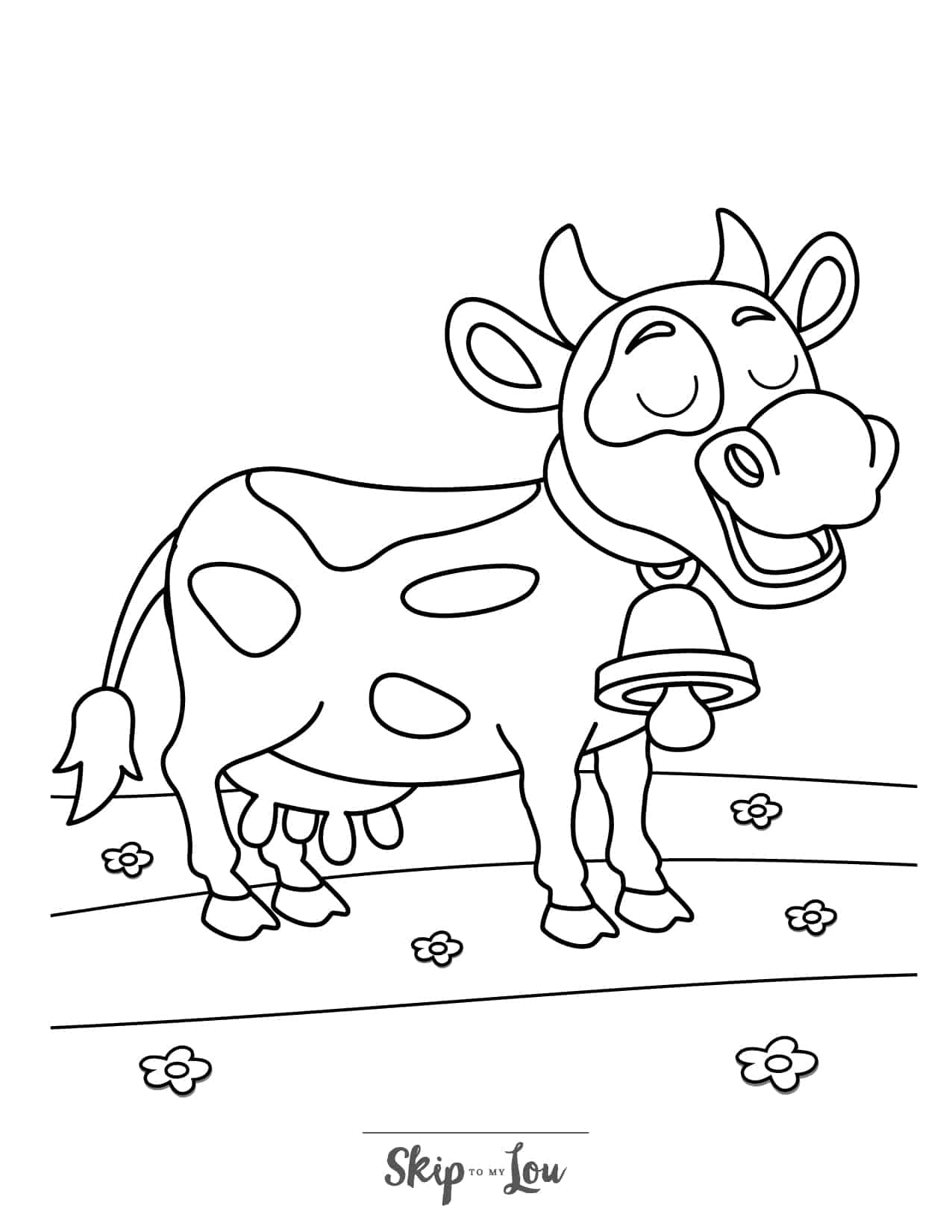 cow coloring sheet