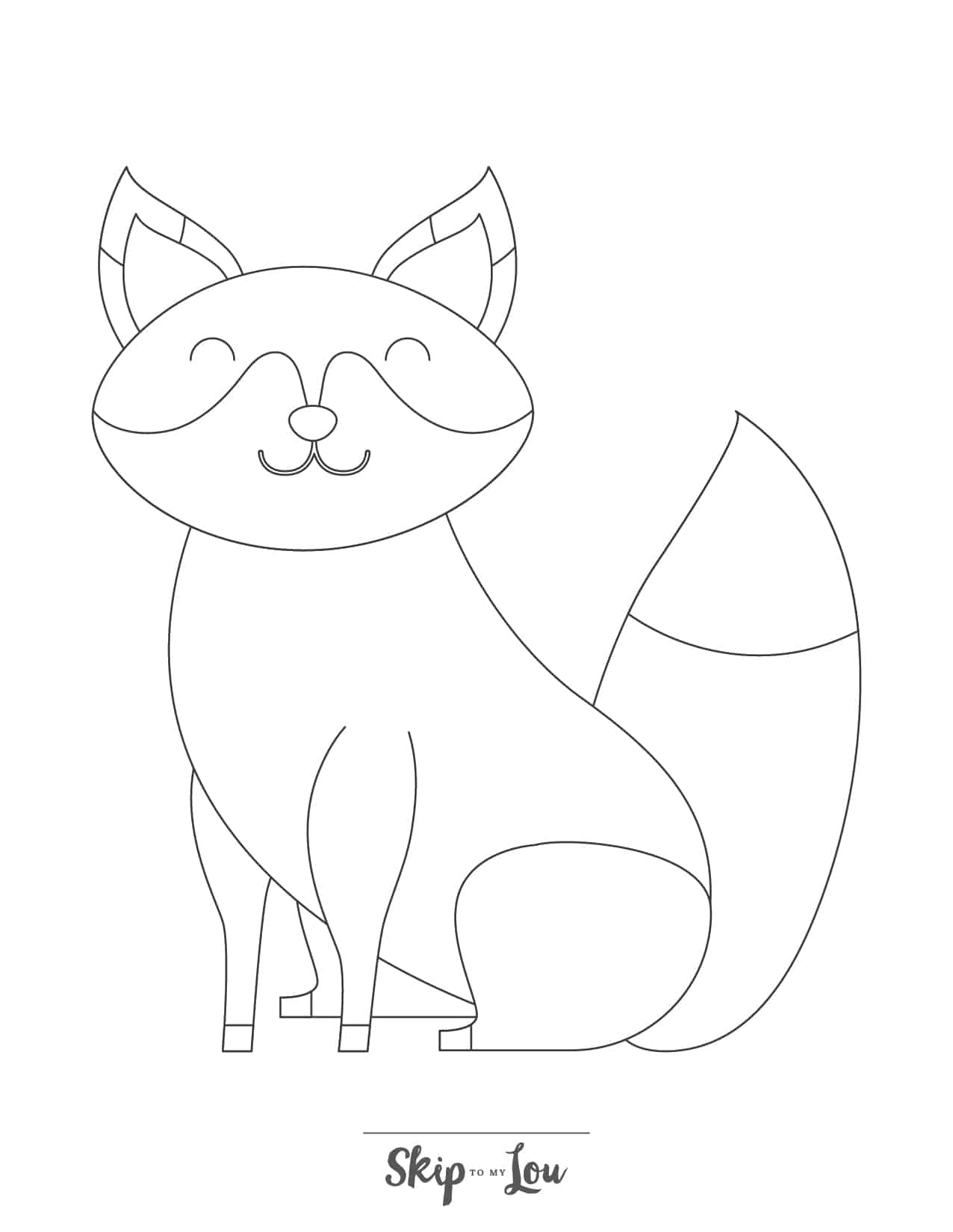 fox coloring page