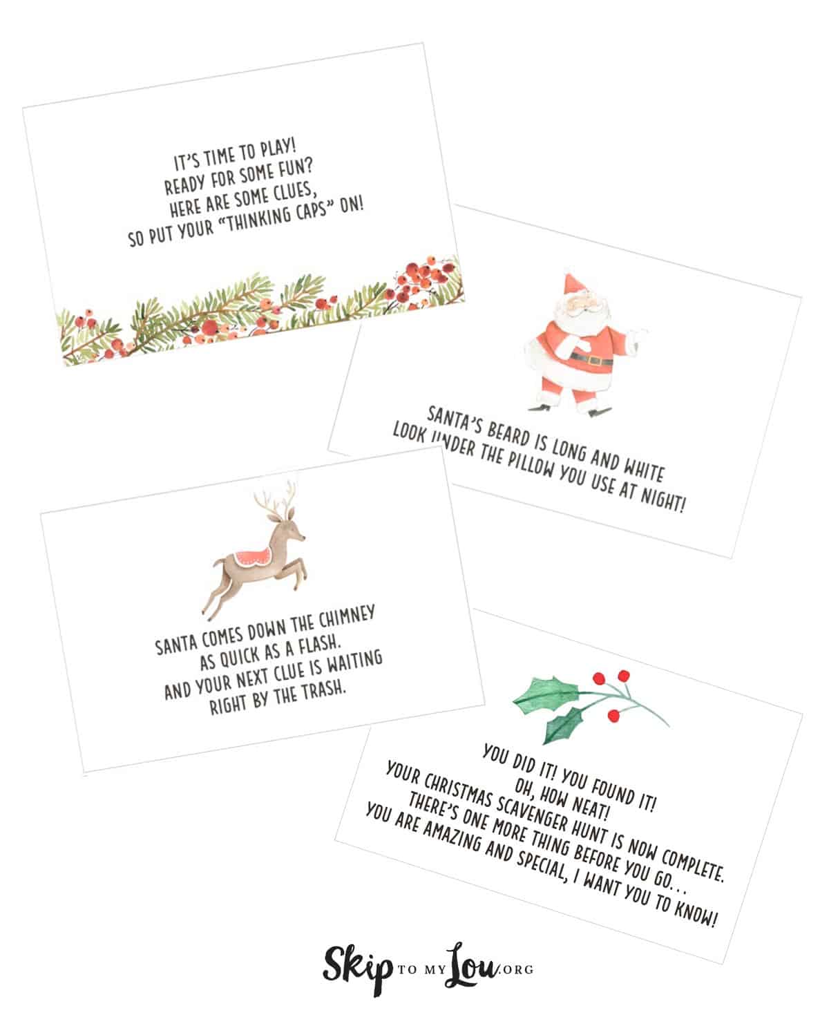 printable Christmas Scavenger hunt
