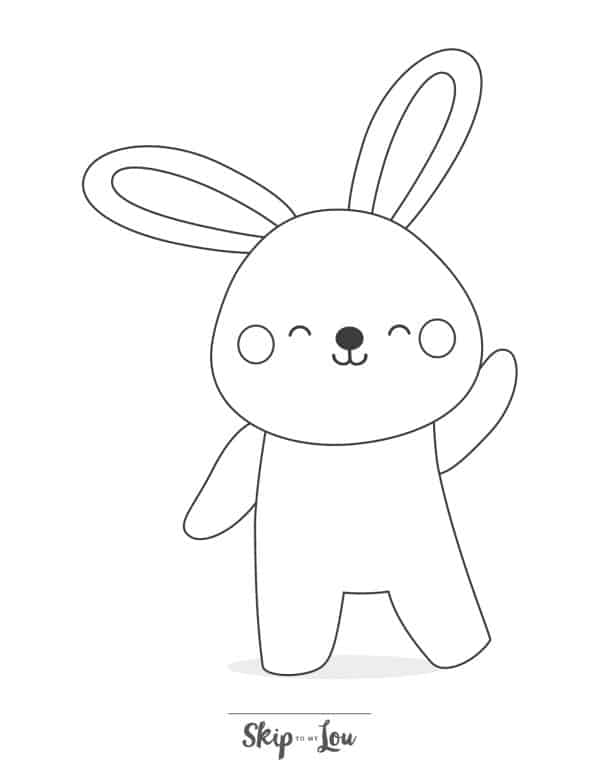 a cut bunny rabbit coloring page