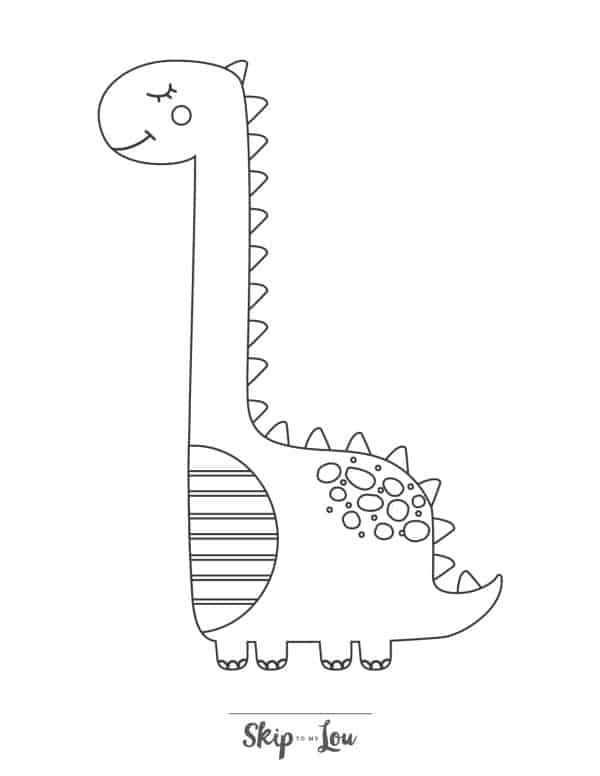 A dinosaur coloring page
