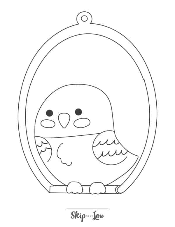 A cute bird coloring page