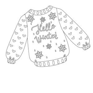 ugly sweater coloring page