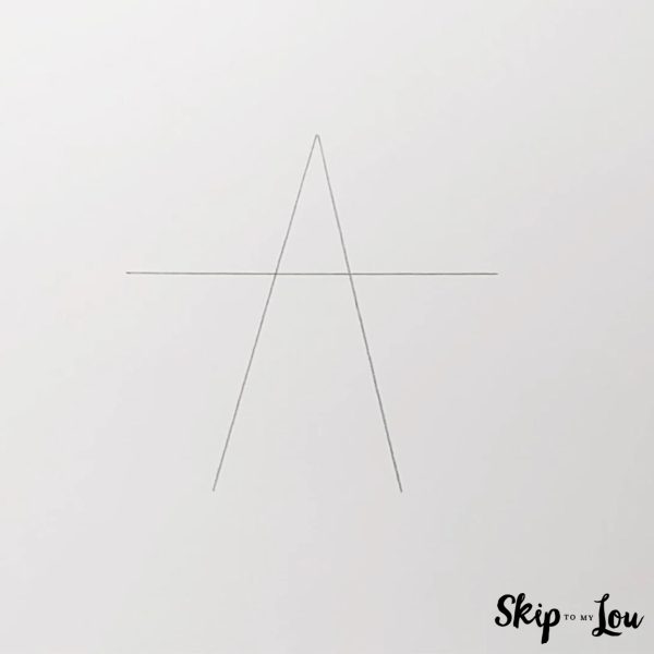 how to draw a star skip to my lou tutorial step 1 showing