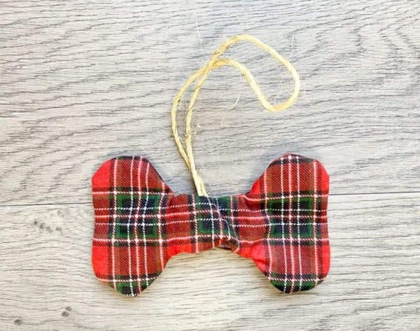 Image shows a dog bone ornament.