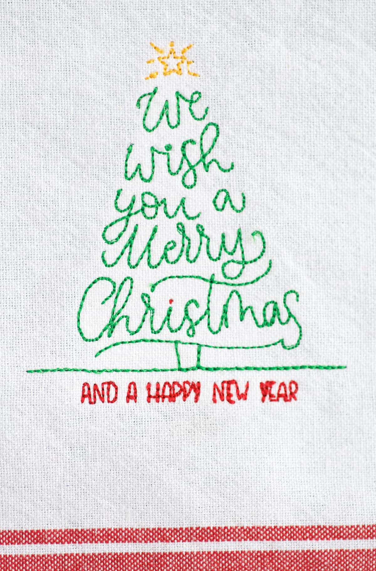 we wish you a merry Christmas machine embroidery file