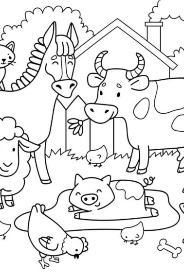 farm animal coloring sheet