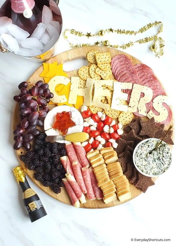 New Year's Eve Charcuterie board recipe-everyday shortcuts