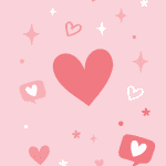 pink heart wallpaper with pink hearts in different sizes for phone background.